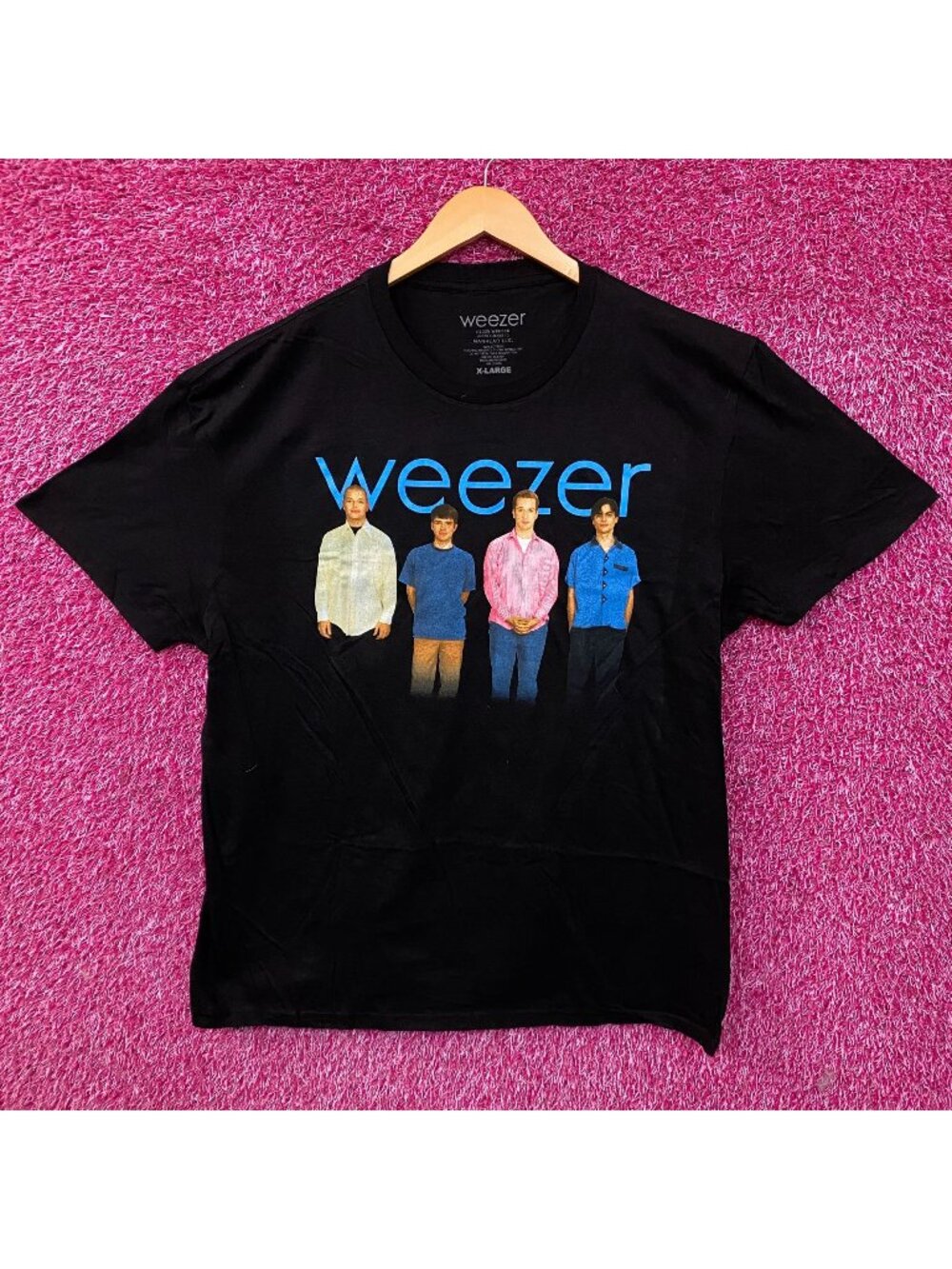 Weezer Blue Album Cover Rock Band Graphic T-Shirt XL